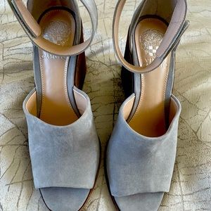 NWOT Vince Camuto Gray Wedge Sandals
